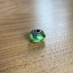 Pandora Green & Blue Murano Glass Charm ✨